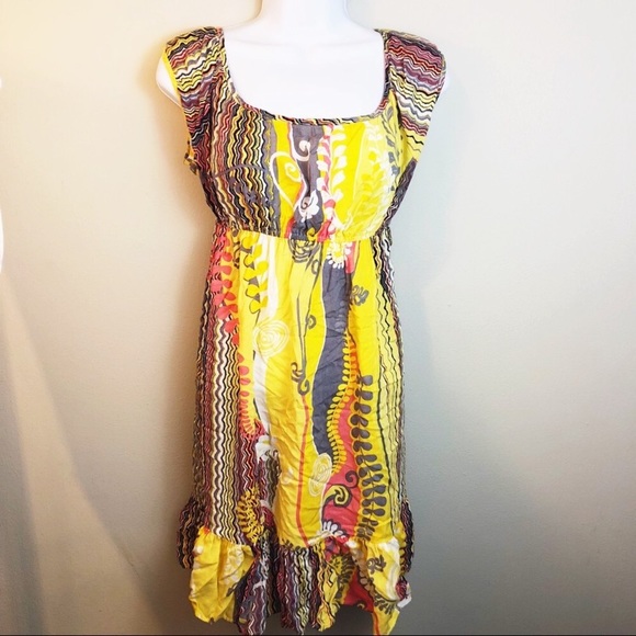 Funky People Dresses & Skirts - Funky People Yellow Boho Sun Dress 🌞